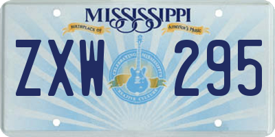 MS license plate ZXW295