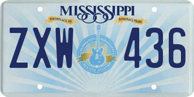 MS license plate ZXW436