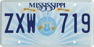 MS license plate ZXW719