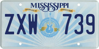 MS license plate ZXW739