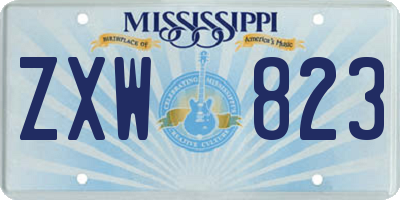 MS license plate ZXW823