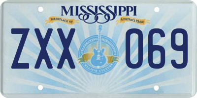 MS license plate ZXX069