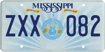 MS license plate ZXX082