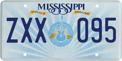 MS license plate ZXX095