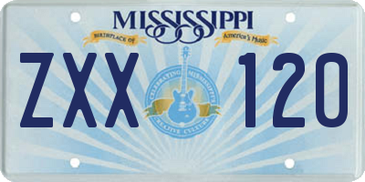 MS license plate ZXX120