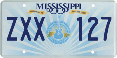 MS license plate ZXX127