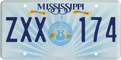 MS license plate ZXX174