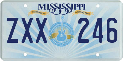 MS license plate ZXX246