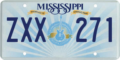 MS license plate ZXX271