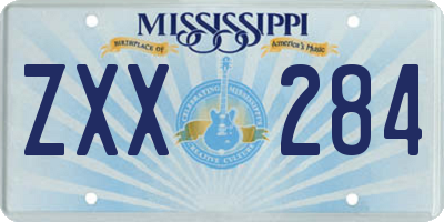 MS license plate ZXX284