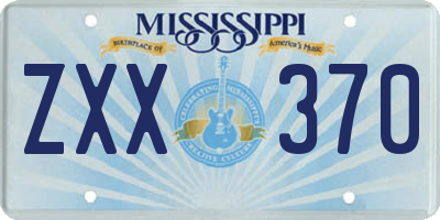 MS license plate ZXX370
