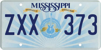 MS license plate ZXX373