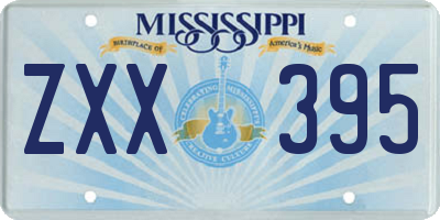 MS license plate ZXX395