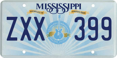 MS license plate ZXX399