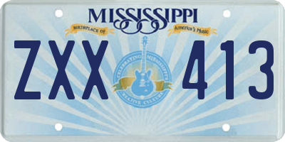 MS license plate ZXX413