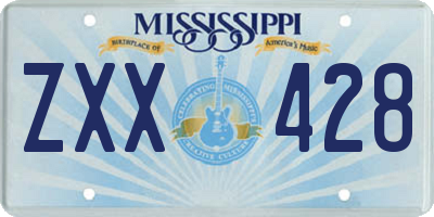 MS license plate ZXX428