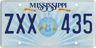 MS license plate ZXX435
