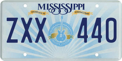 MS license plate ZXX440