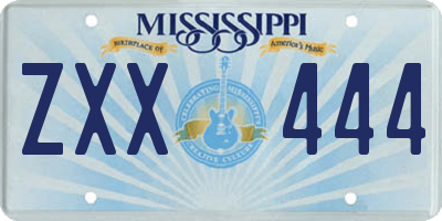 MS license plate ZXX444