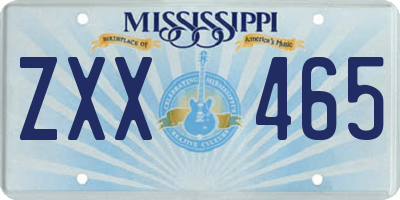 MS license plate ZXX465