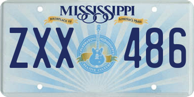 MS license plate ZXX486