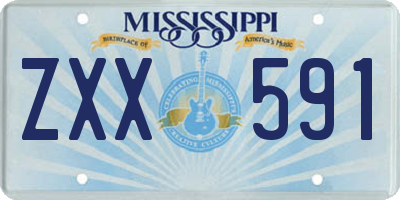 MS license plate ZXX591