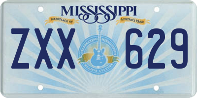 MS license plate ZXX629