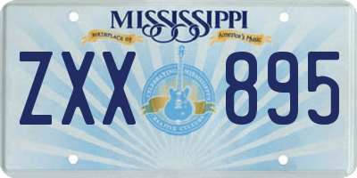 MS license plate ZXX895