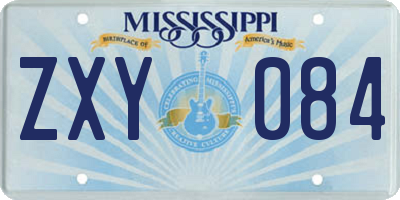 MS license plate ZXY084