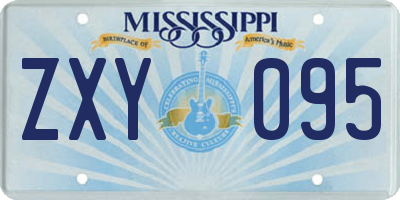 MS license plate ZXY095