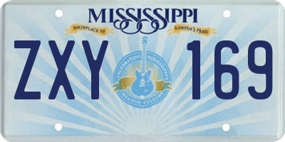 MS license plate ZXY169