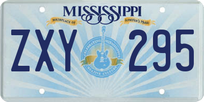MS license plate ZXY295