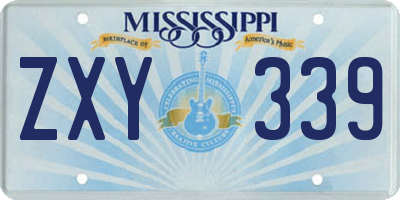 MS license plate ZXY339