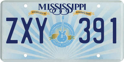 MS license plate ZXY391