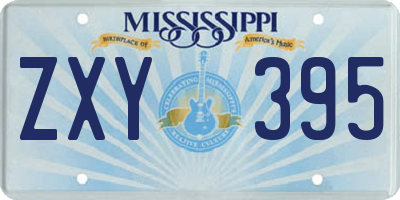MS license plate ZXY395
