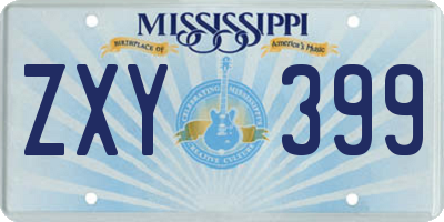 MS license plate ZXY399