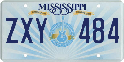 MS license plate ZXY484