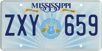 MS license plate ZXY659