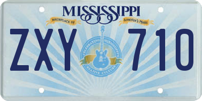 MS license plate ZXY710