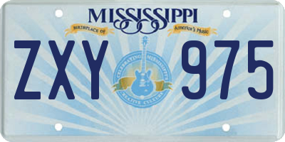 MS license plate ZXY975
