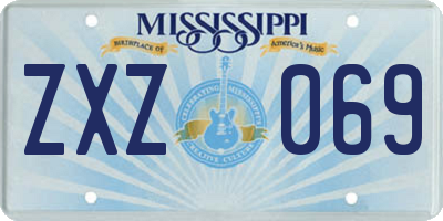 MS license plate ZXZ069