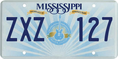 MS license plate ZXZ127