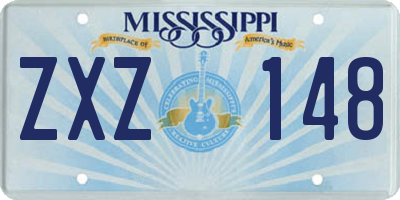 MS license plate ZXZ148