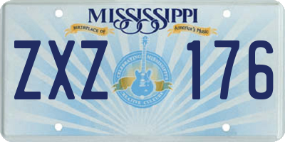 MS license plate ZXZ176