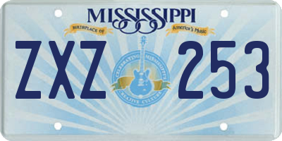 MS license plate ZXZ253