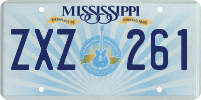 MS license plate ZXZ261