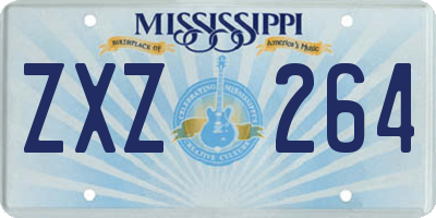 MS license plate ZXZ264