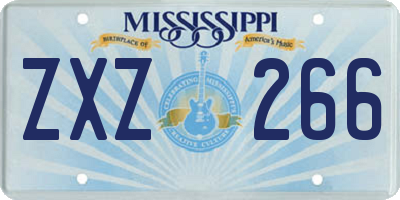 MS license plate ZXZ266