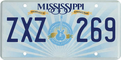MS license plate ZXZ269