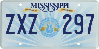 MS license plate ZXZ297